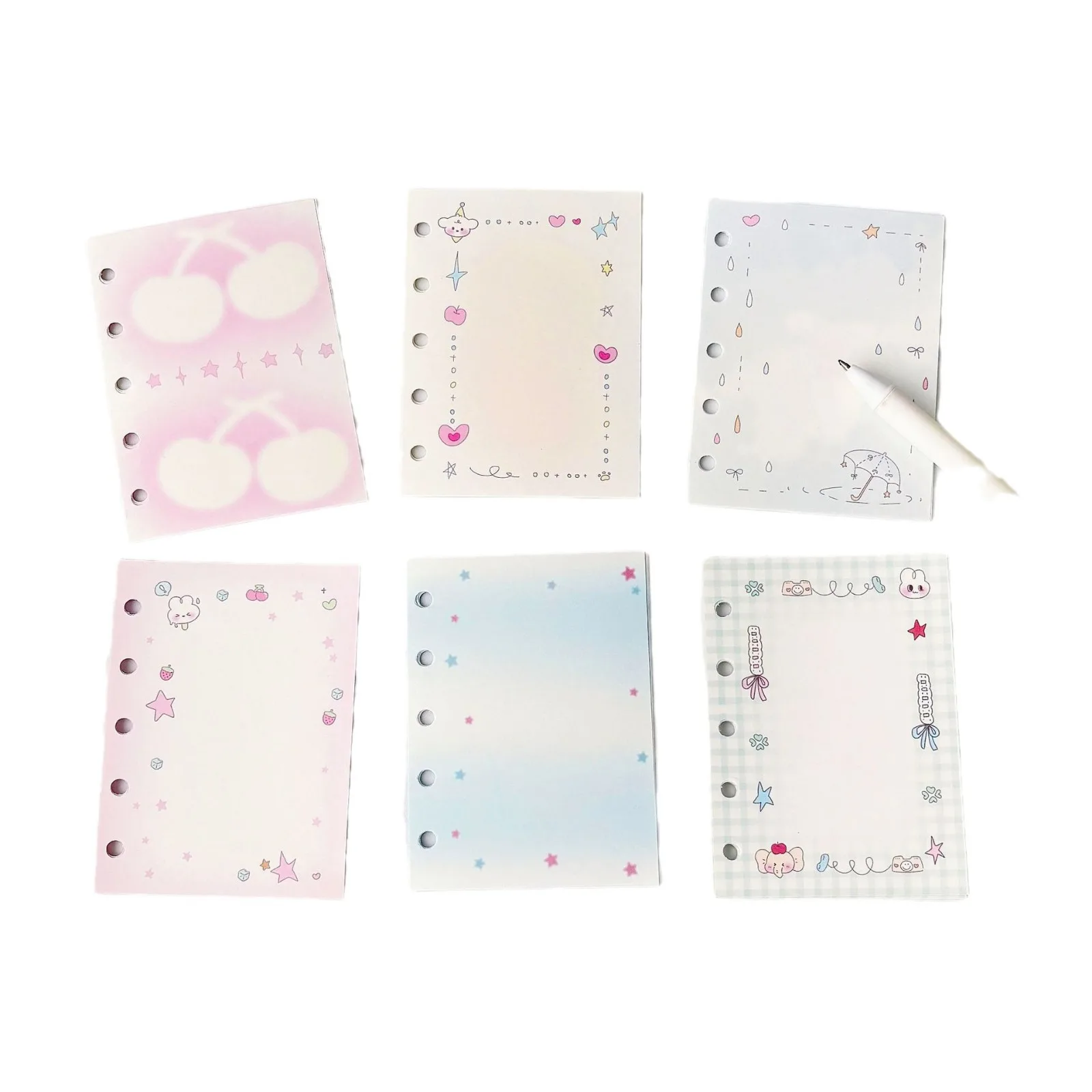 Cute & Colorful Loose Leaf Journal Pages - 60 Sheets