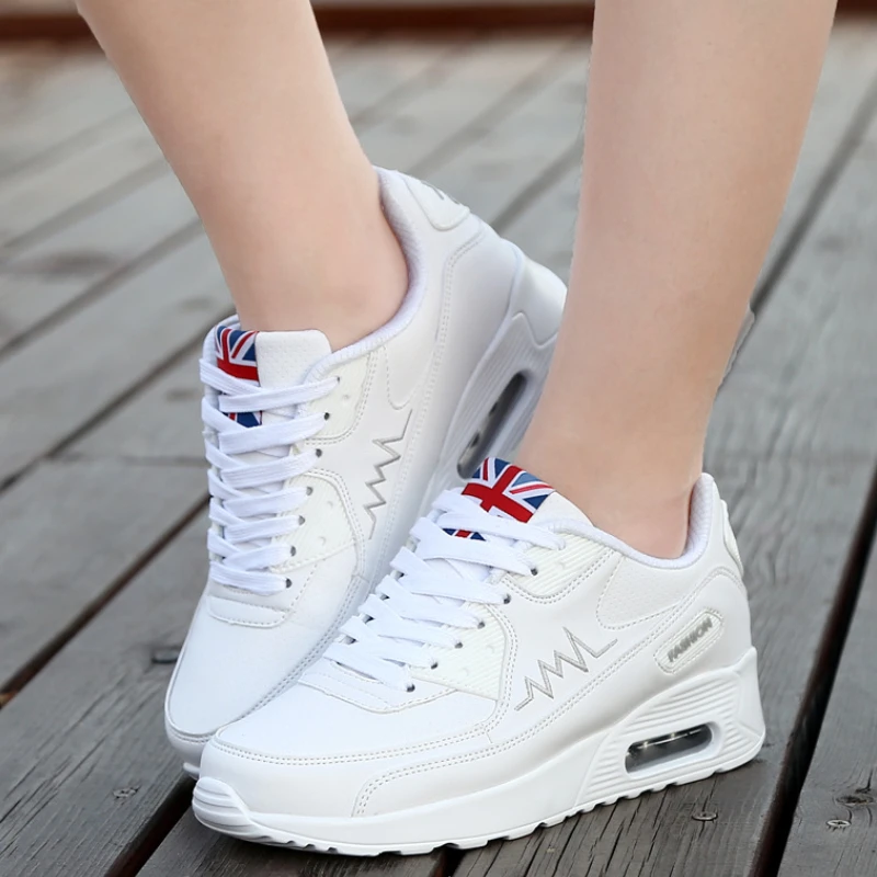 Sneakers Women 2024 New Autumn Fashion Lace Up Vulcanized Shoes Platform Sport Shoes Korean Version Casual Wedge Running Shoes