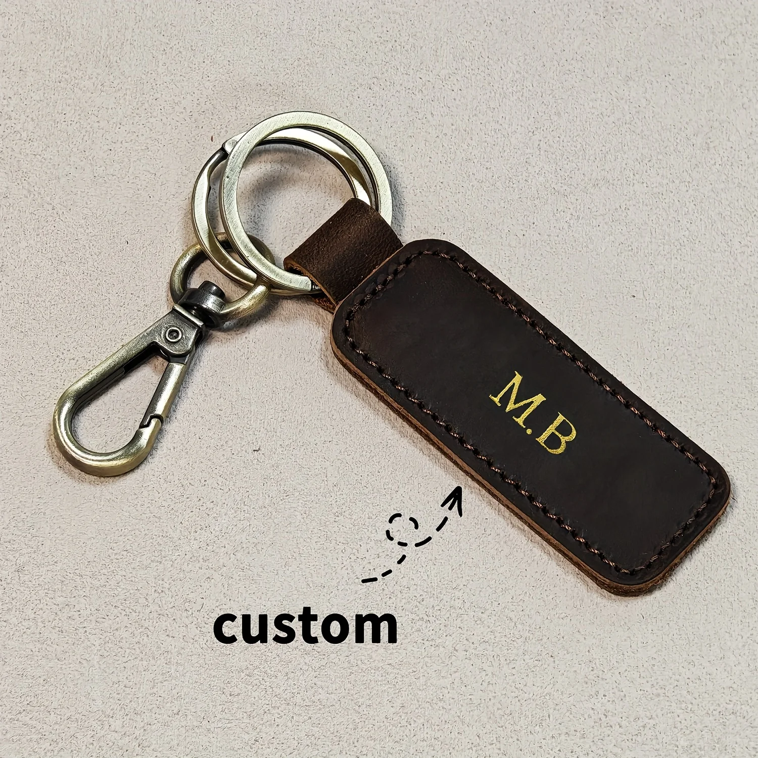 Angepasst Name Mode männer frauen PU Leder Schlüsselbund Vintage Kreative Anhänger Handgemachte Kleine Geschenk DIY Präsentieren Auto Schlüssel kette – Detail 8