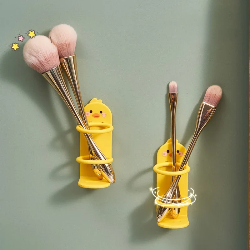 Wall-Mounted Electric Toothbrush Holder Wall Hanging Non-punching Wall-mounted Shelf Suction Bathroom Tooth Storage Accessories