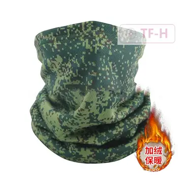 Sciarpa calda invernale in pile Equitazione all'aperto Caccia Maschera da ciclismo Collo caldo freddo Sport EMR Verde Neve Camouflage