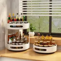 Decorative Tray Rotating Shelf Countertop Special Spice Organizer Double Corner Storage Shelf Explosive Steady Trays 1
