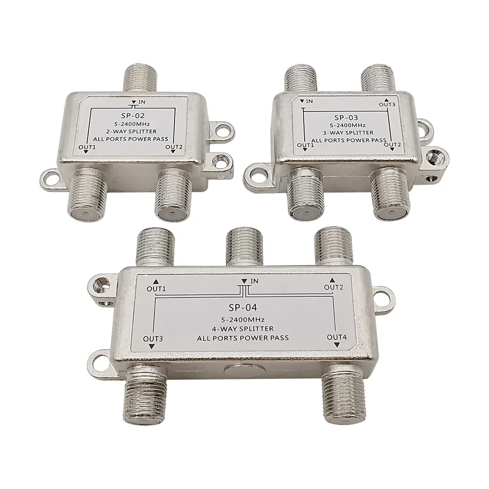 234WayChannelTVSatelliteSplitter52400MHzFTypeFemaleJack