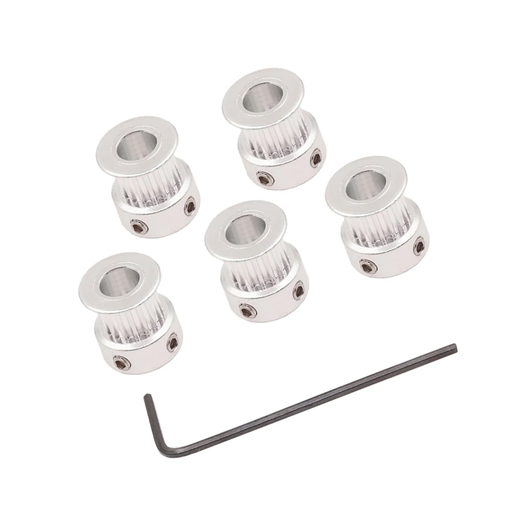 5pcs Aluminum GT2 Timing Belt Pulley 16 5mm Bore 3D Printer