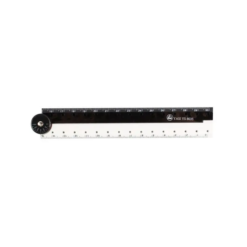 1pcs 접이식 눈금자 흑백 간단한 눈금자 그래픽 접이식 눈금자 학생 학습 용품 창의적인 문구류