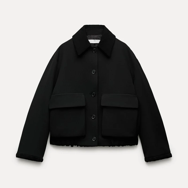 

Женская винтажная куртка-Авиатор на пуговицах, с длинным рукавом и карманами