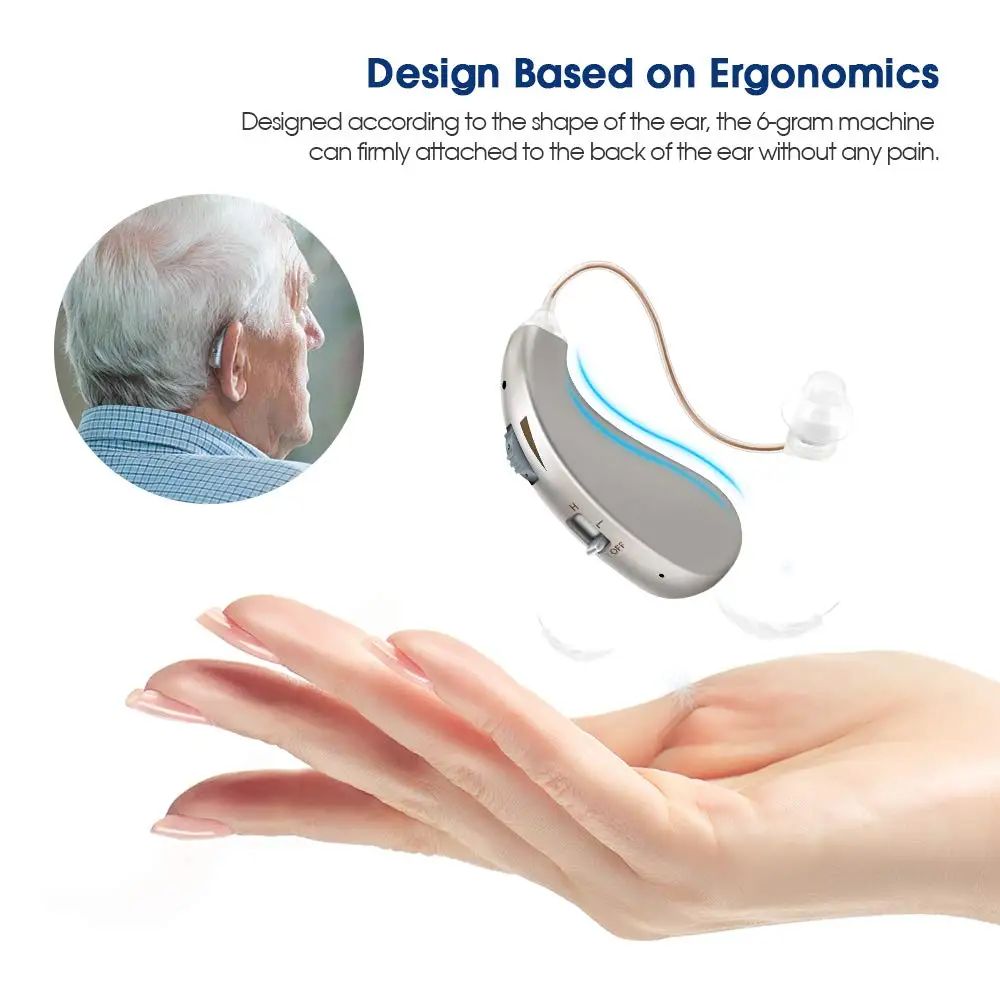 Rechargeable hearing aid mini adjustable tone best portable speaker for deaf elderly in 2025 RIC hearing aid 2