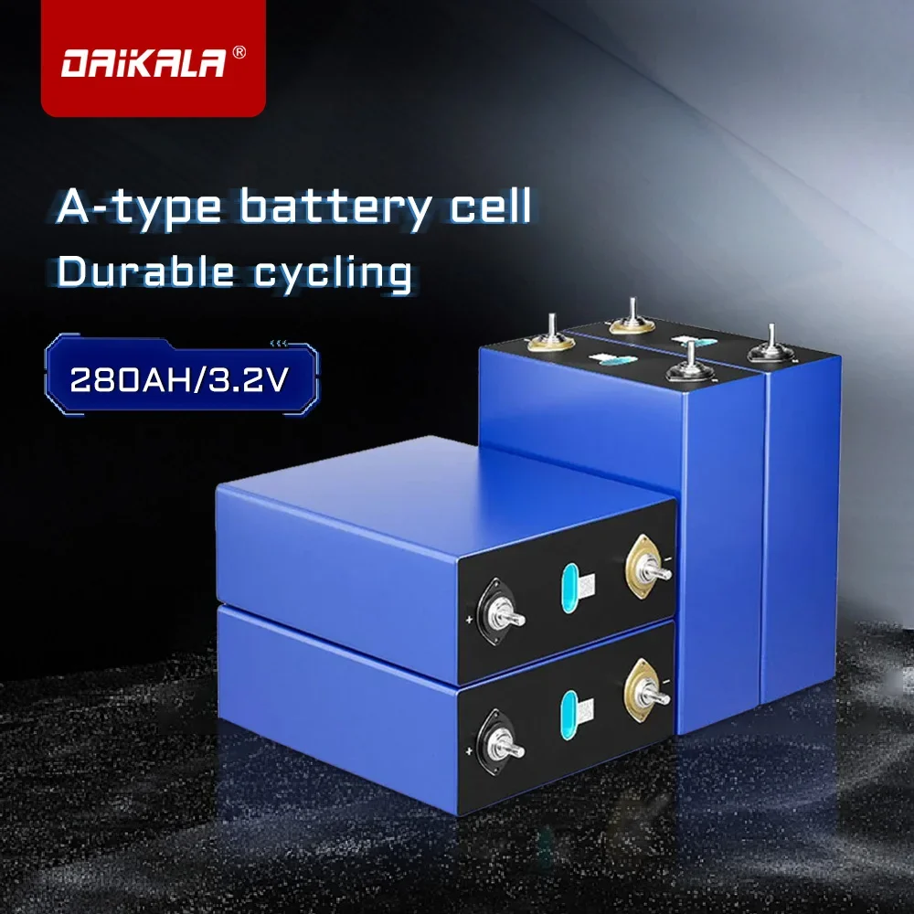 

280Ah LiFePO4 Battery Rechargeable 3.2V Batteries Brand New Grade A Cell For DIY 12V 24V 48V Power Supply Solar System