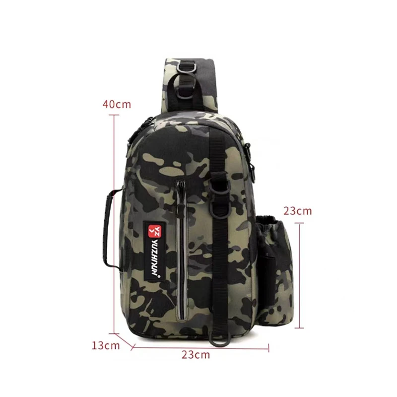 JSFUN Fishing Tackle Storage High-Capacity Scratch-Resistant Bag Waterproof  Sling Backpack Multifunctional Fishing Tackle Bag