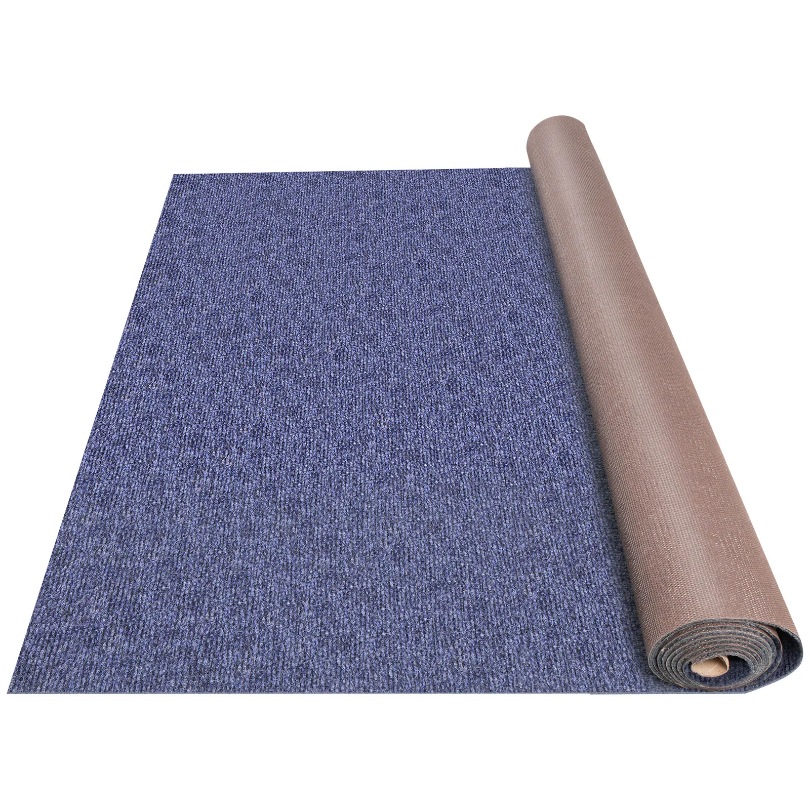 VEVOR Blue Marine Boat Carpet 6x52.5ft Waterproof Polyester Outdoor Deck Carpet Cuttable Anti-Slide Patio Porch Mat Rug