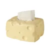 Cheese Tissue Box Holder Ceramic Home Decoration Kawaii Tissue Box Paper Storage Box for Living Room Vanity Countertop Office 6