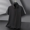 Men Shirt Short Sleeve Summer Waterproof  Antifouling Oversize 6XL 7XL 8XL 10XL Plus Size Oil Proof Formal Casual High Quality 5