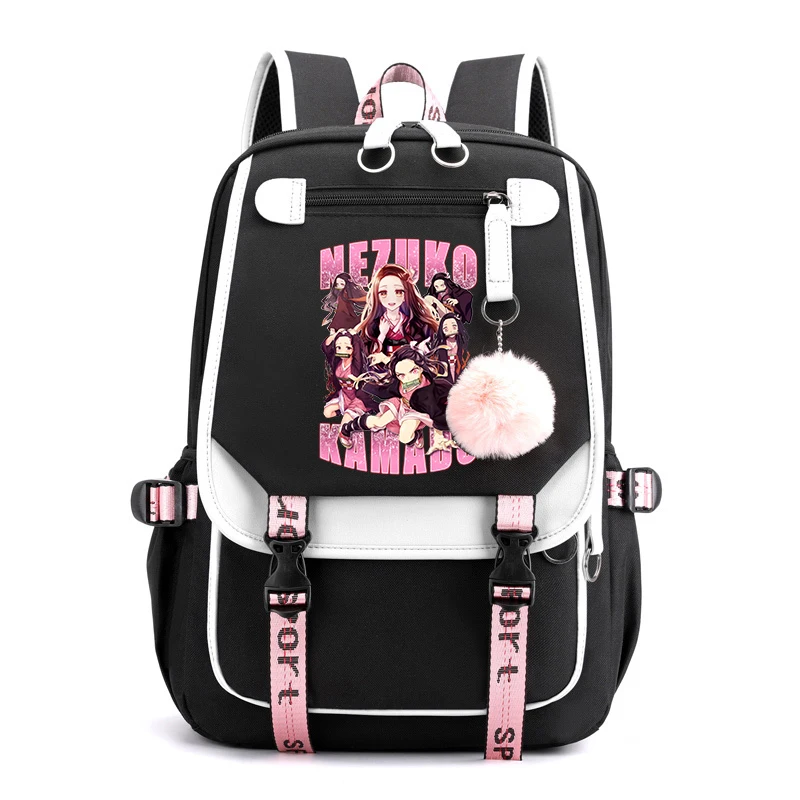 Hot Kamado Nezuko Anime Backpack Women BackPack Large Capacity Bookbag Fashion Travel Female School Bag Student Computer Bagpack