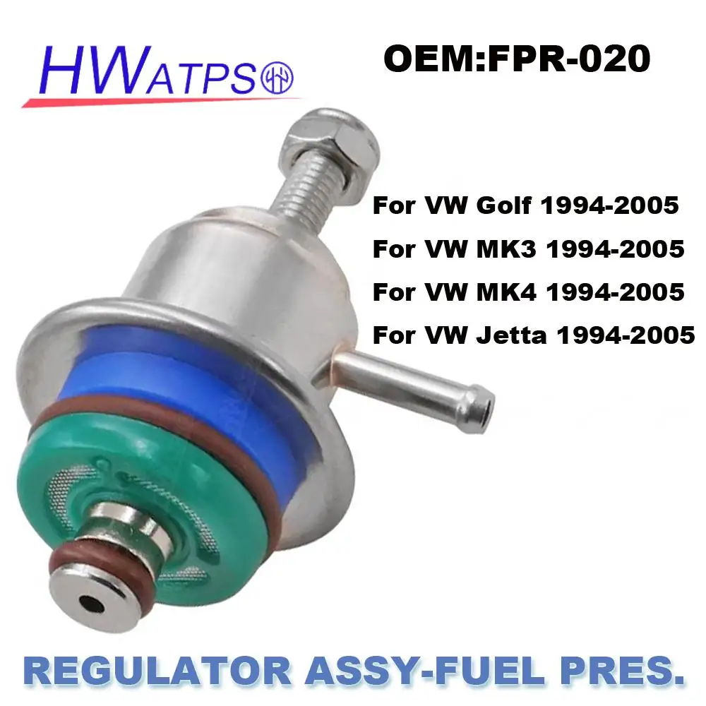Fuel Pressure Regulator Pressure Control Valve Adjustable Aluminum Variable For Volkswagen VW Golf MK3 MK4 Jetta 1994-2005 FPR-020 FPR020