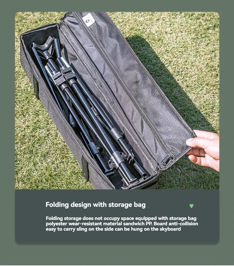 CAMPINGMOON T-520-ZJ Leichter, tragbarer Campingtisch aus Aluminiumlegierung, faltbar, für Picknick und Camping im Freien – Detail 6