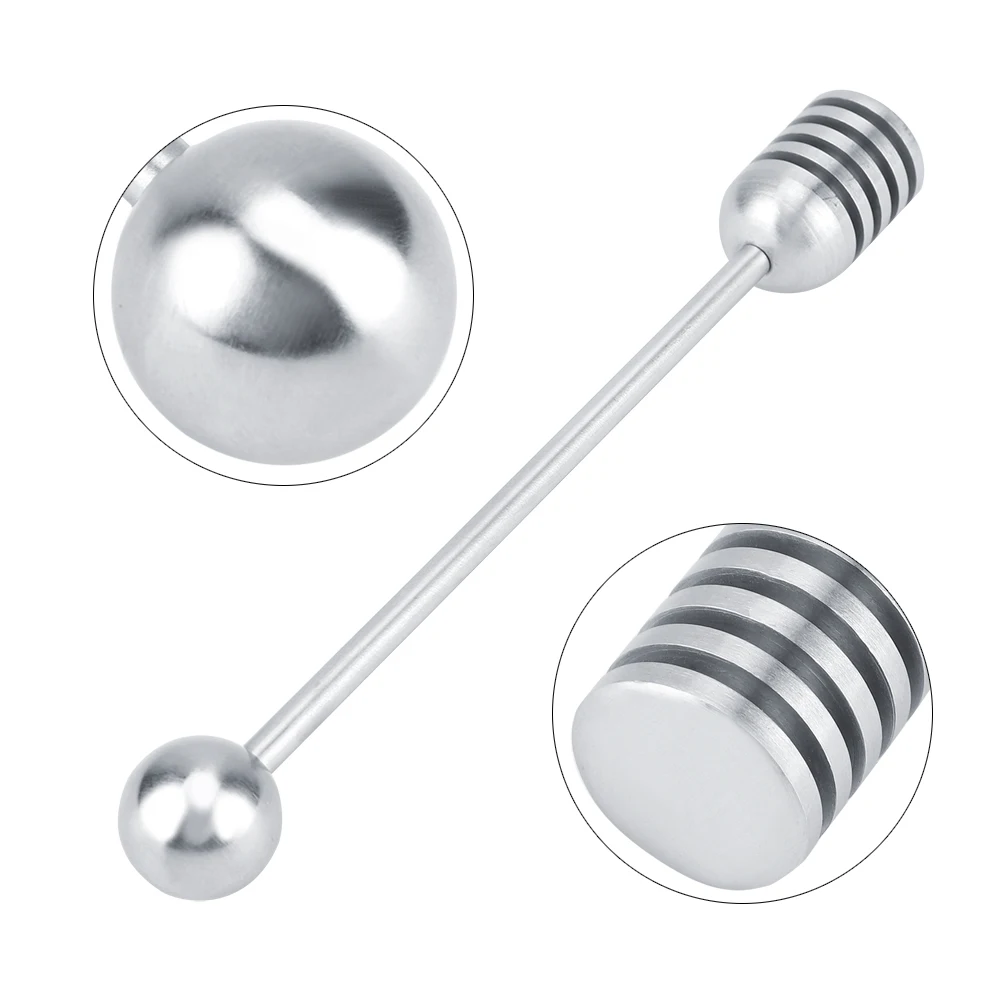 Honey Stick Spoon Solid 304 Stainless Steel Honey Dipper Drizzler Stirrer Spoon Mixing Stick Tool stainless steel spoon stainless steel fork spoon set stainless steel spoon set glass honey dipper sticks