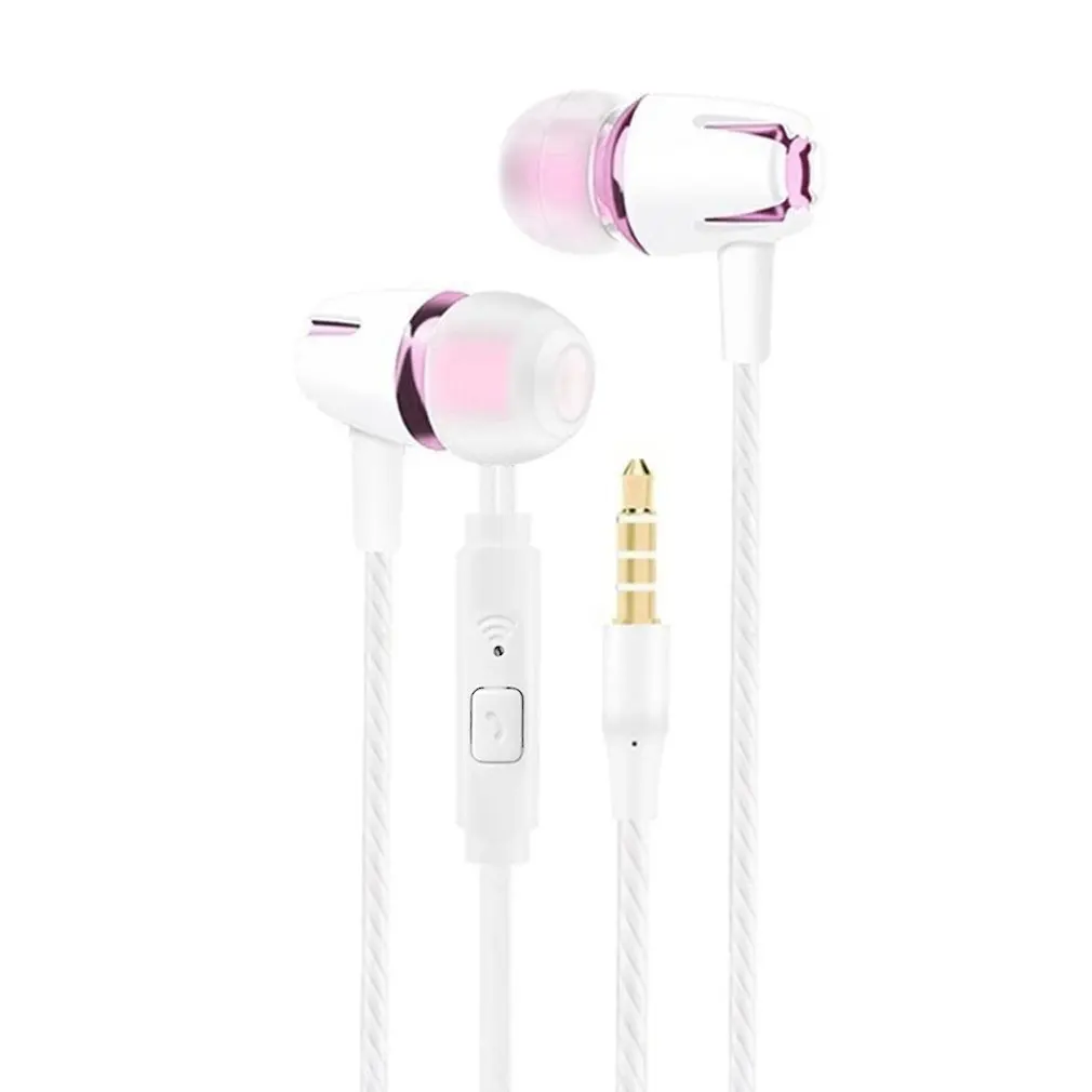 Wired Earphone Electroplating Bass Stereo In-ear Headsets with Mic Hansfree Call Phone Headphone for Android iOS Dropshipping Wired Earphone Electroplating Bass Stereo In-ear Headsets with Mic Hansfree Call Phone Headphone for Android iOS Dropshipping