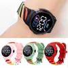 Waterproof LED Digital Children Kids Watch Wristwatch Silicone Rainbow Creative Student Sport Electronic Boys Girls Watches 1