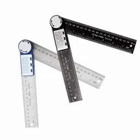 2-in-1 Digital Angle Ruler Large Screen Display Steel 0-360°(200mm) Protractor Precision Adjustable Angle Measurement Tools 1Pc 2