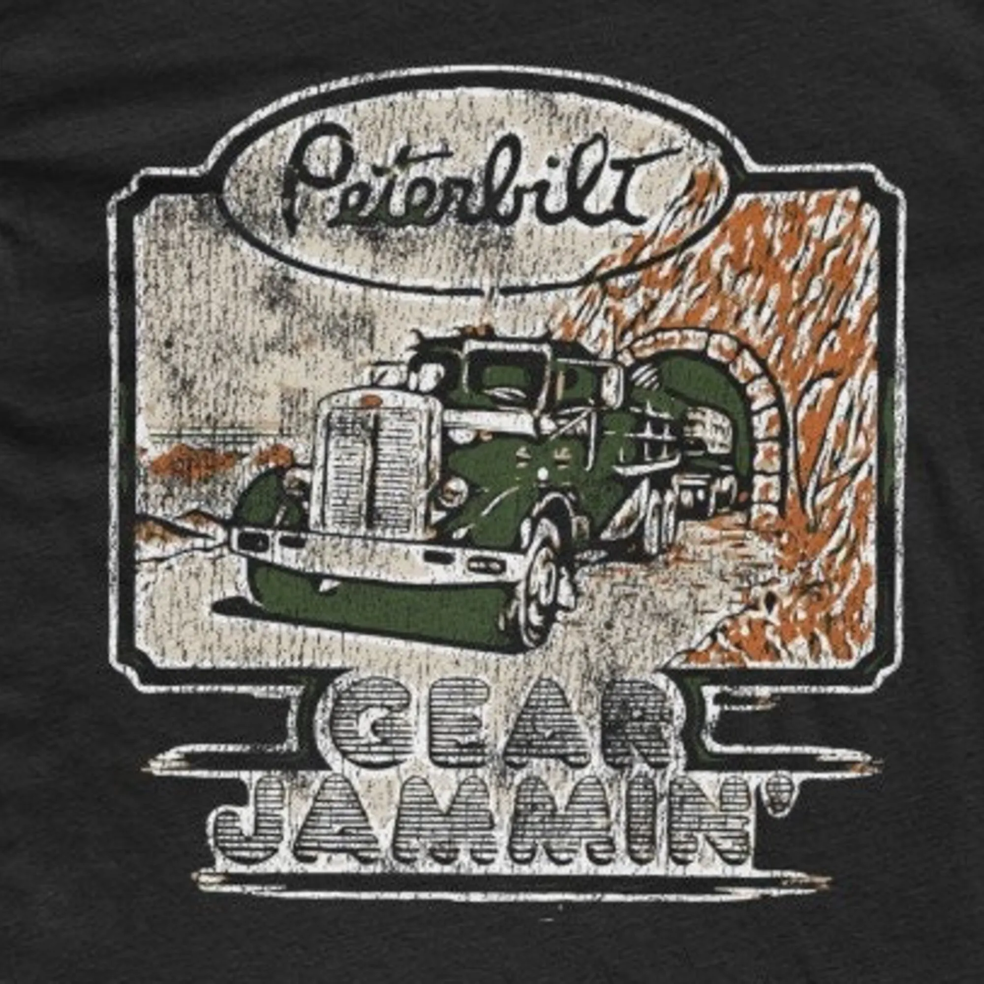 Vintage Peterbilt Truckstop Truckstop T Shirt Retro Old School Trucking 18 Wheeler Usa Road King Highway Distressed Outlaw