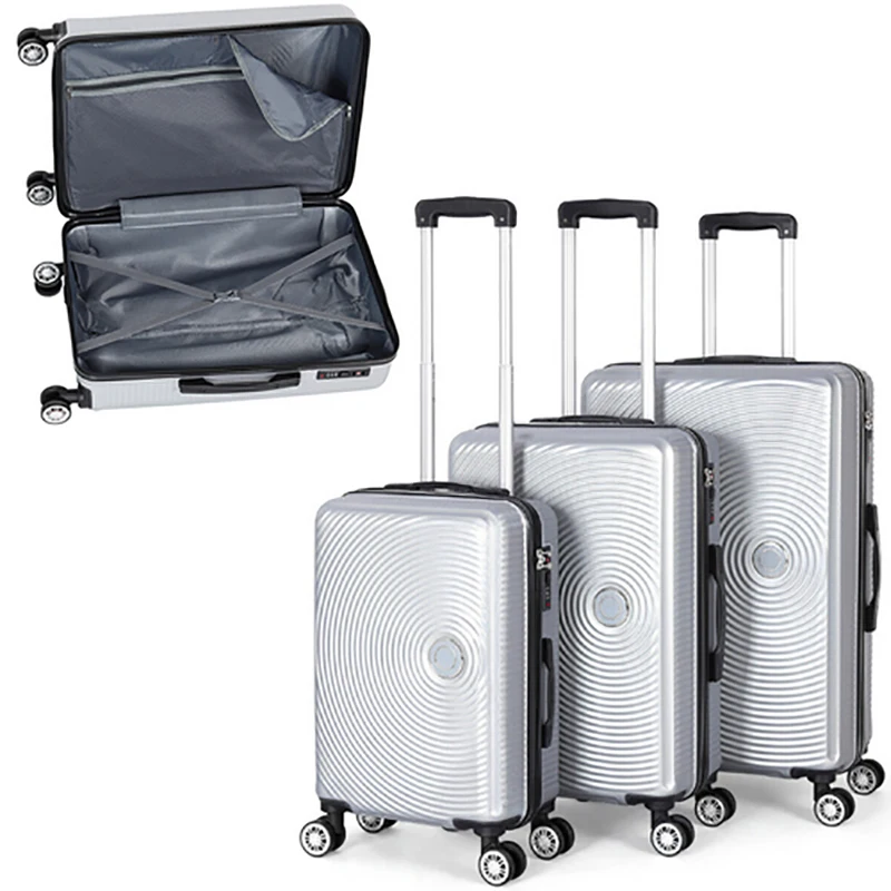 Wide-pull-rod Suitcase Silver Female Large-capacity Suitcase Universal Wheel 20/24 Inch Male Password Box Set Maleta Para Viaje