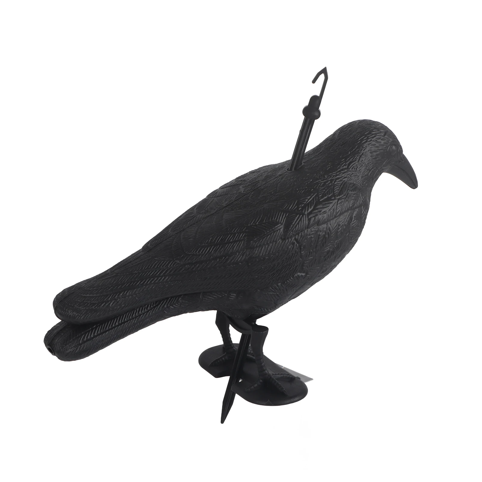 Bird-Scarecrow-Fake-Plastic-Crow-Black-Feathered-Crows-Bird-Repellent ...