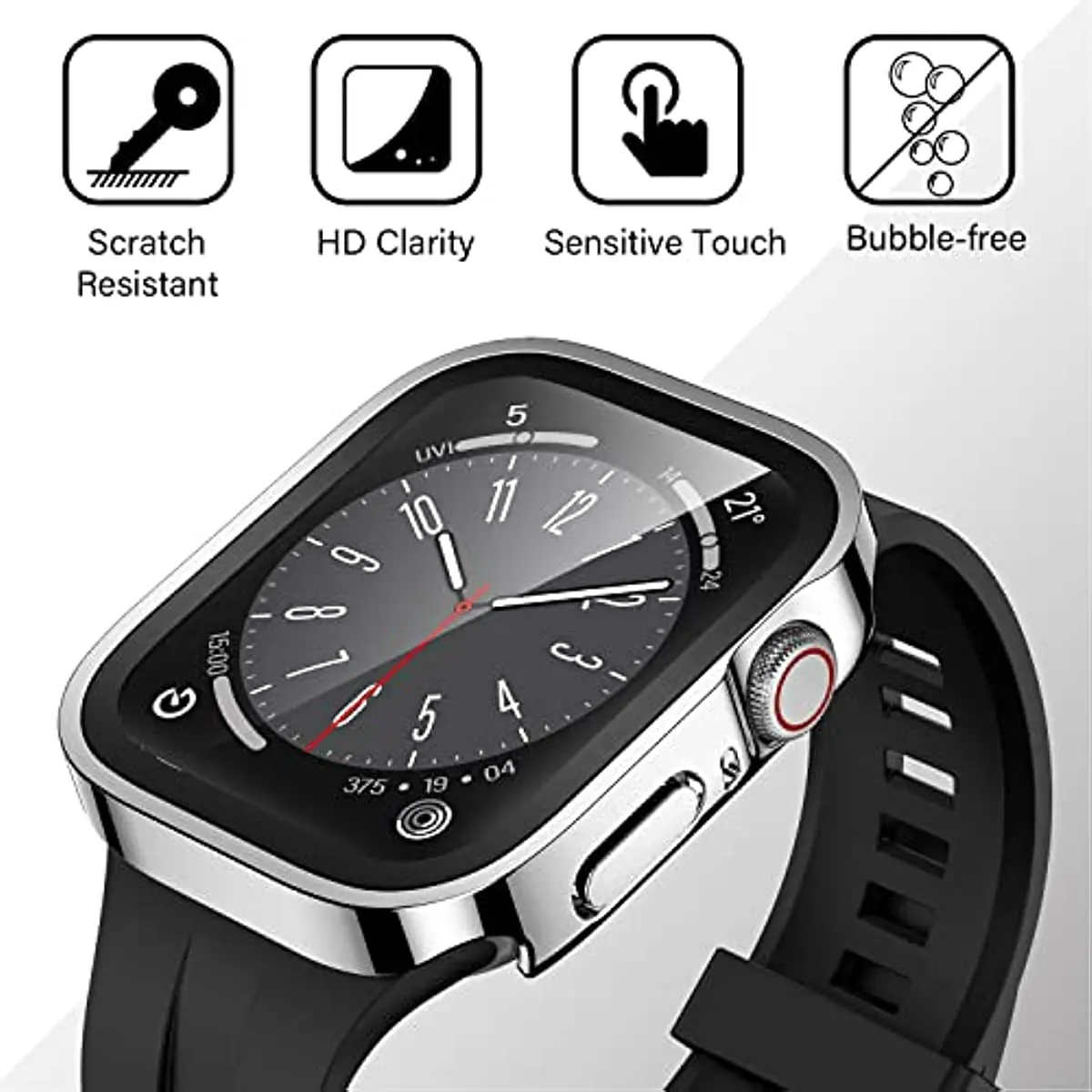 Premium Waterproof & Scratch-Resistant Watch Case with Glass Protection