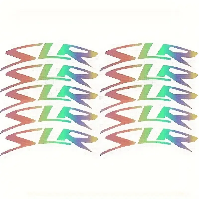 2D Düz Çıkartmalar 10 adet/et, SLR, Sürüş Çıkartmaları ve Çıkartmaları, Dayanıklı Vinil, Uygun Yol Tekerleği Seti Çıkartmaları, Dekoratif Çıkartmalar