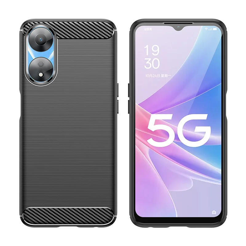 Per Oppo A78 5G Custodia Cover Oppo A78 5G Capas Telefono Paraurti Posteriore Antiurto Morbido Tpu Fibra Di Carbonio Fundas Oppo A 58 78 A58 A78 5G