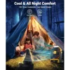 Portable Camping Fan with Lights 20000mAh Rechargeable Battery Operated 3 Speeds Outdoor Tent Fan – Powerful Airflow and LED 5