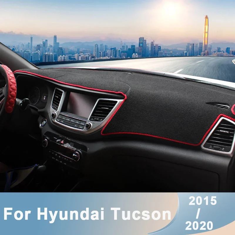 For Hyundai Tucson Tl 2015- Car Dashboard Avoid Light Pad Instrument Platform Cover Mats Accessories 3d Auto Parts