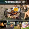 VEVOR Folding Campfire Grill,Portable Camping Grates Camp Fire Cooking Equipment with Legs Carrying Bag for Outdoor BBQ Cooking 6