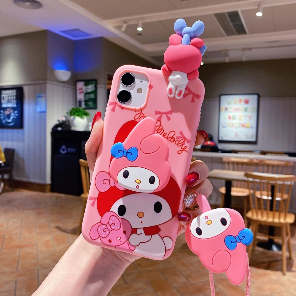 thumbnail image 1 of My Melody Hello Kitty Case With Holder Rope For Samsung Galaxy A03 A04 A23 A32 4G A32 5G A33 A34 A54 A73, 1 of 5