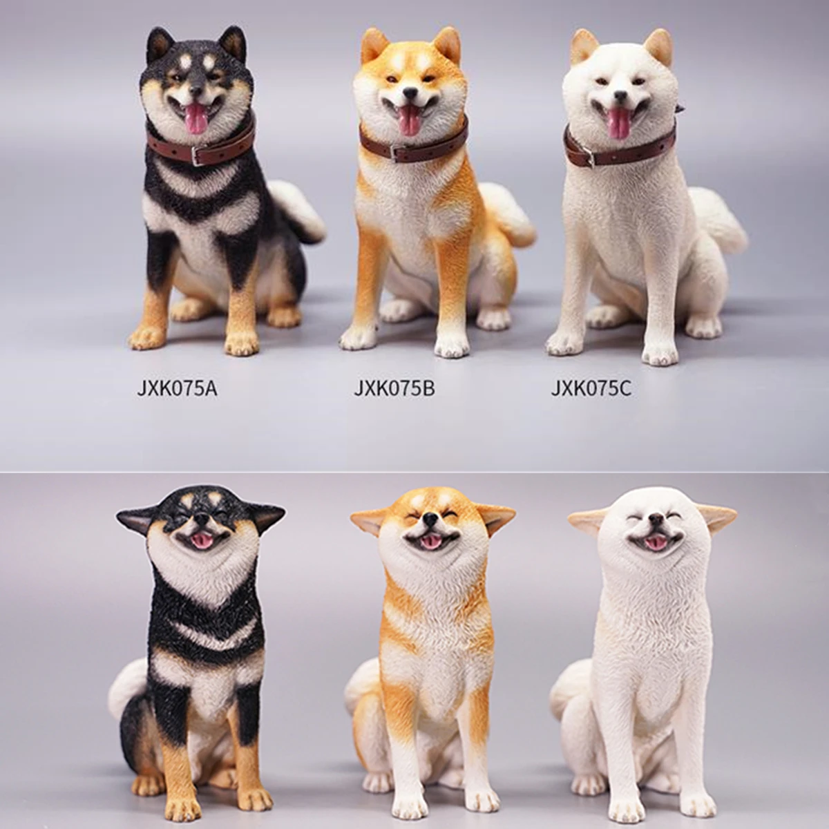 

JXK 1/6 Sitting Smile Shiba Inu Model Healing Figure Pet Animal Doge Desktop Decor Toy Ornaments Children Adults Kids Xmas Gift