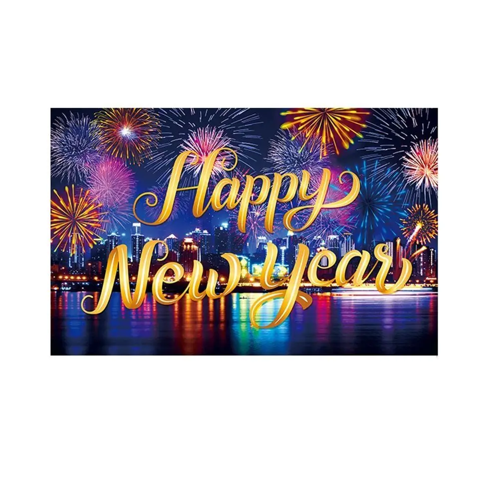 180x115cm Happy New Year Photography Backdrop Countdown Party New Year Theme 2025 New Year Decorations Celebrate Party