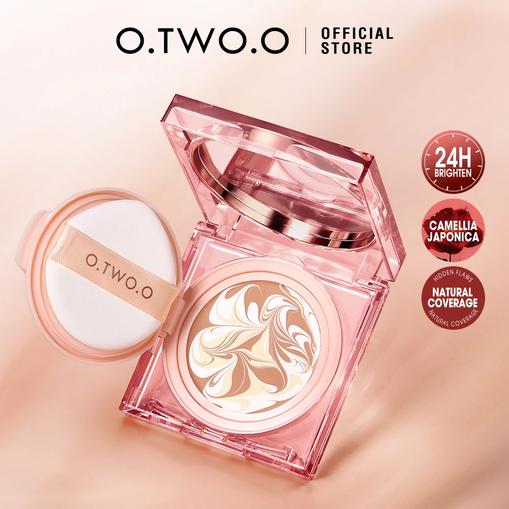O.TWO.O Triple Cushion Compact Face Concealer Whitening BB&CC Cream Natural Oil-control Waterproof High Coverage Makeup Base bb cream cc cream air cushion cream cushion foundation face makeup primer