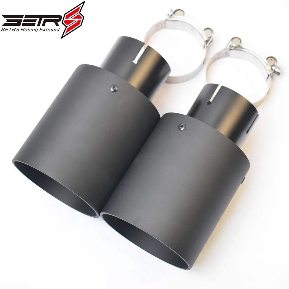 

1 Piece Car 105mm Oulet Sandblast End Muffler Pipe Flat Aluminum Matt Black Single Layer Exhaust Tip Cover