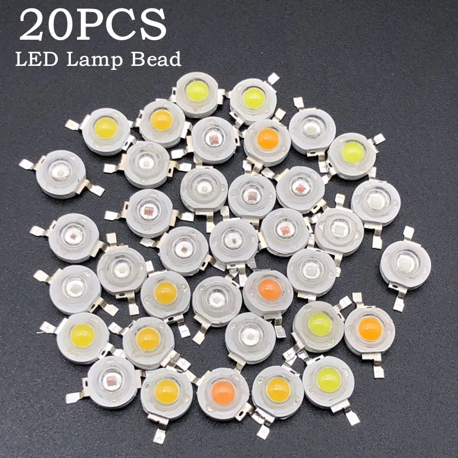 20 pcs High Power LED Chip Lamp Bulb 2.1V-3.6V 110-120LM Bead Line Emitter Diode SMD IC LED Lamp DIY Led Light Home Decoration