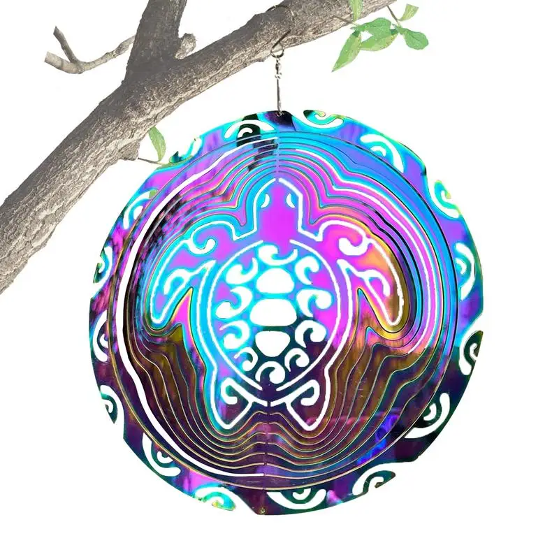 

Kinetic Wind Spinner Double-Sided Colorful Yard Wind Catcher Wind Spinner Kinetic Sculpture Hangable Chime For Outdoor And