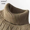 New Turtleneck Sweater Casual Men's Rollneck Knitted Sweater Keep Warm Men Jumper Woolen Sweater 1