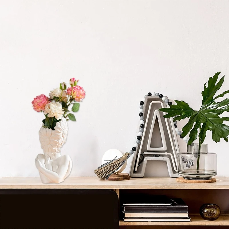 Girl Succulents Planter Molds DIYs Concrete Flowerpot Resin Molds Pen Holder