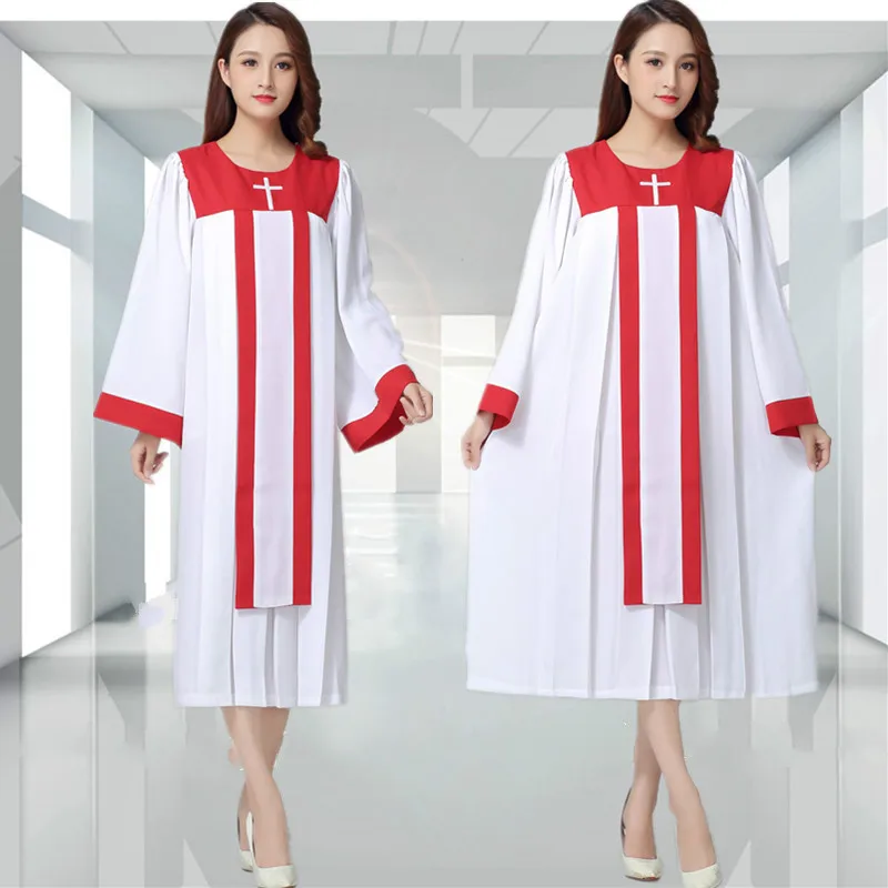 Christ Jesus Taught The Holy Clothes Long Sleeve Holy Verse Christian Costume Church Choir Singing High Quality Christian Robe