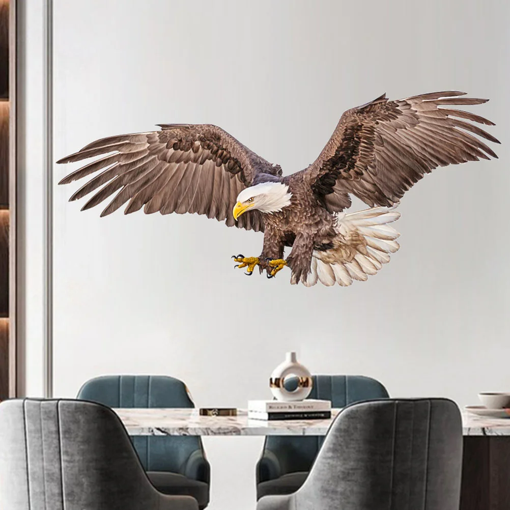 

Vivid Eagle Wall Sticker Eagle Wall Sticker Realistic Eagle Wall Decal Eagle Shape Decorative Sticker for Living Room Office
