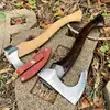QX-D7 New Viking Battle Axe Padded Camp Battle Axe Chopping Wood Tree Axe All Steel Forged Axe Head 1