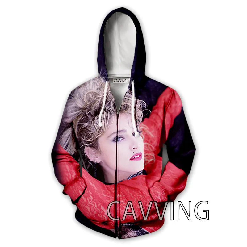 

New Fashion Women/Men's 3D Print Madonna Zipper Hoodies Zip Up Hooded Sweatshirts Harajuku Hoodie Hip Hop Sweatshirts Z02