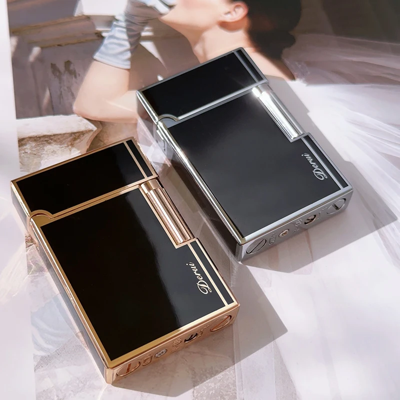 2024 Derui Sound Lound Metal Lighter Accendino A Gas Butano Creativo Personalizzato Accendino Antivento Regalo Da Uomo Con Scatola