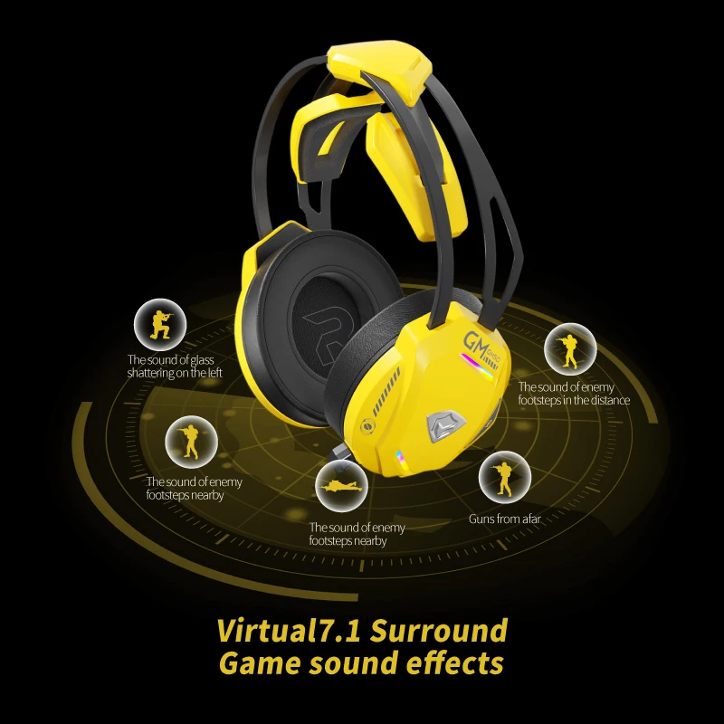 EPZ GM50 Gaming Headset Over-Ear Headphones Surround Sound ENC