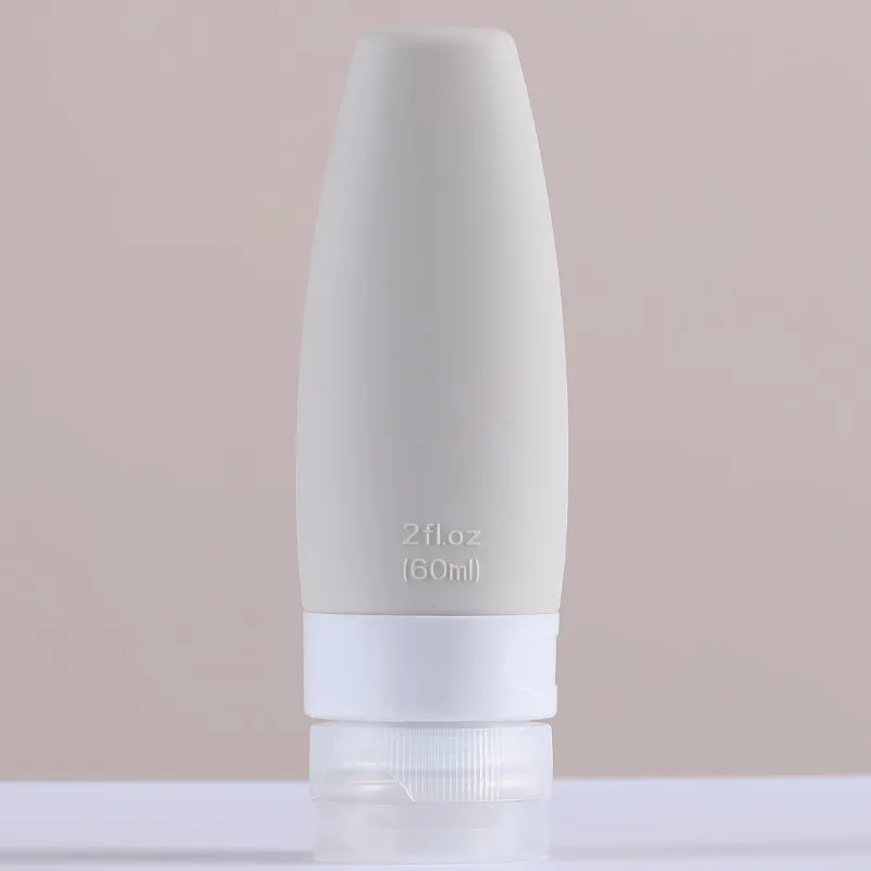 휴대용 실리콘 리필 가능 병, 여행 포장 로션 샴푸, 화장품 스퀴즈 용기, 휴대용 병, 60 ml, 100ml