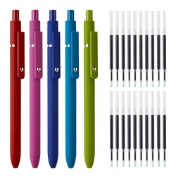 Retractable Gel Pen Set with Quick - Dry Black Ink - 25 - Piece Collection for Smooth, Stylish Writing (Black)