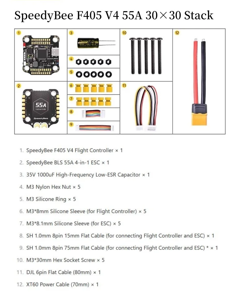 Original SpeedyBee F405 V4 Flight control BLS 60A ESC F4V4-60-Stack BLS 30x30 Bluetooth parameter tuning thumbnail 5